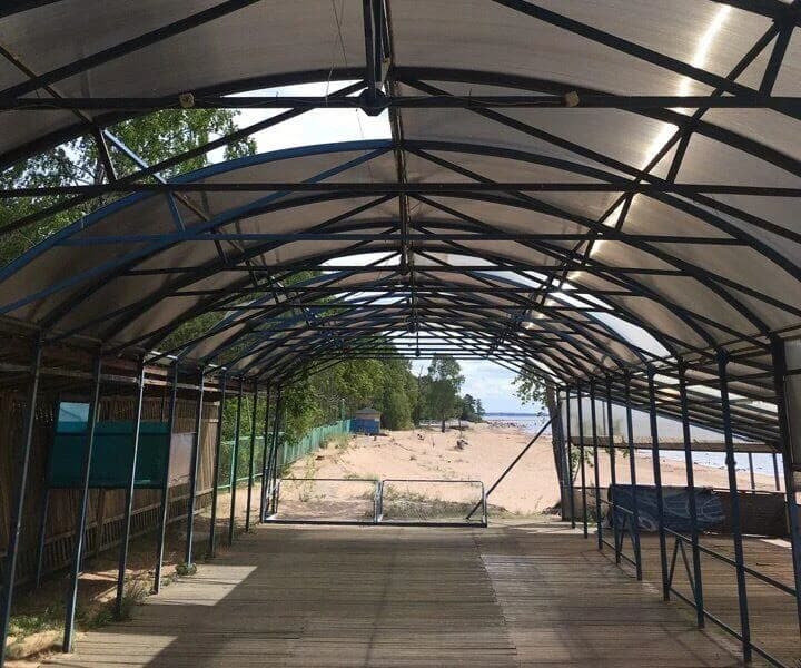 Металлический каркас ангара